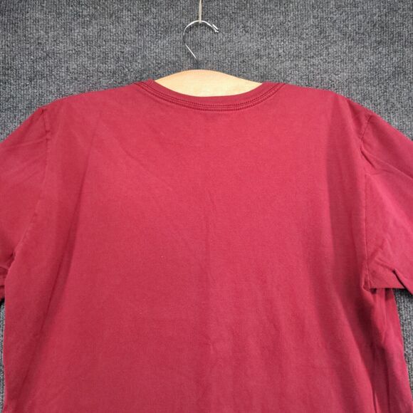 Nike Men's PHYS. ED Standard Fit T-Shirt Red Large Short Sleeve Crew Neck Cotton - Picture 7 of 14